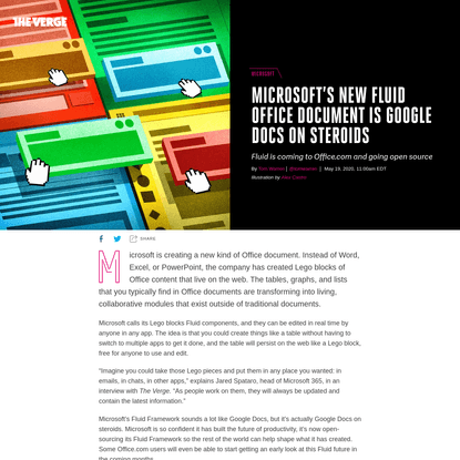 Microsoft's new Fluid Office document is Google Docs on steroids