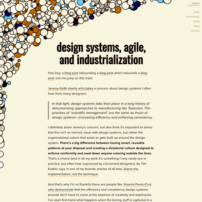 Design Systems, Agile, and Industrialization