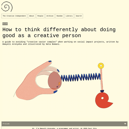 How to think differently about doing good as a creative person – The Creative Independent