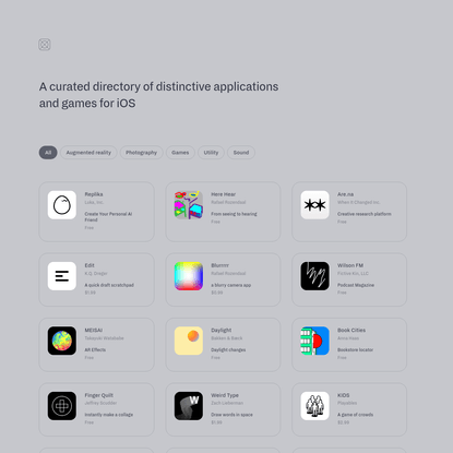 Unusual — A curated directory of non-conforming applications and games