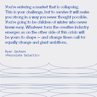 One of our speakers in Design Diplomacy, @rsjviajkt from @percolategalactic shares a piece of advice for the graduating stud...
