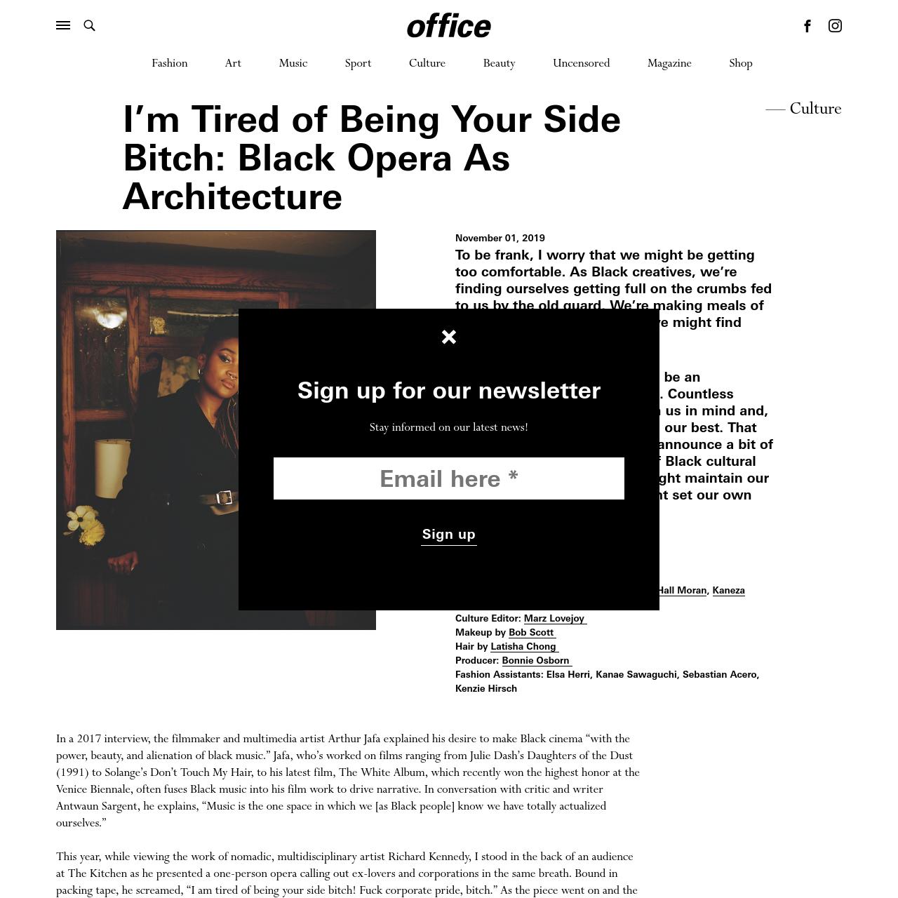 I'm Tired of Being Your Side Bitch: Black Opera As Architecture