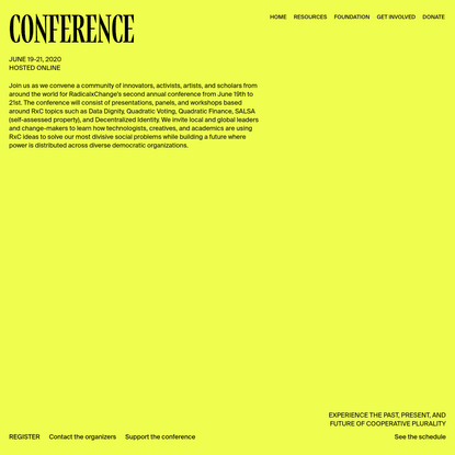 2020 Conference - RadicalxChange