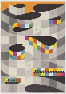 Olivetti Divisumma Poster, designed by Herbert Bayer, 