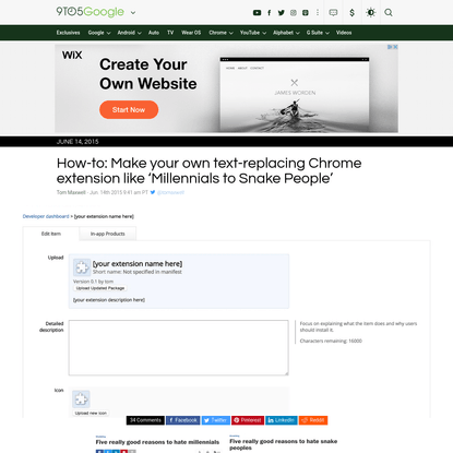 How-to: Make your own text-replacing Chrome extension like 'Millennials to Snake People' - 9to5Google