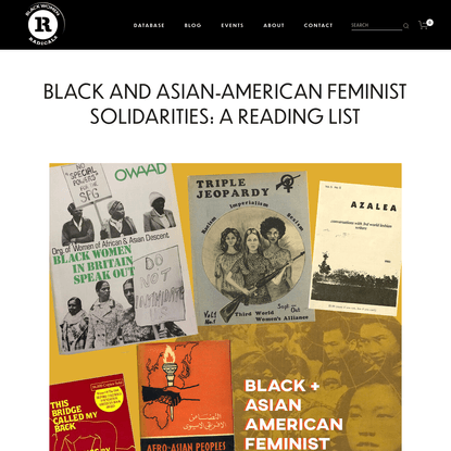 Black and Asian-American Feminist Solidarities: A Reading List - Black Women Radicals