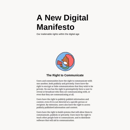 A New Digital Manifesto