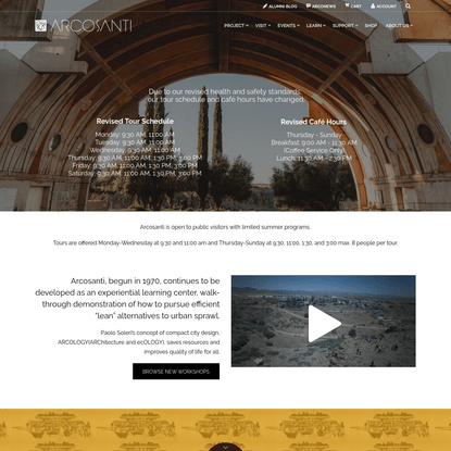 Arcosanti - World Famous Urban Laboratory and Architectural Experiment