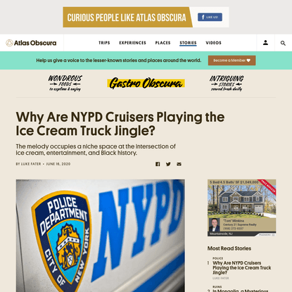Why Are NYPD Cruisers Playing the Ice Cream Truck Jingle?