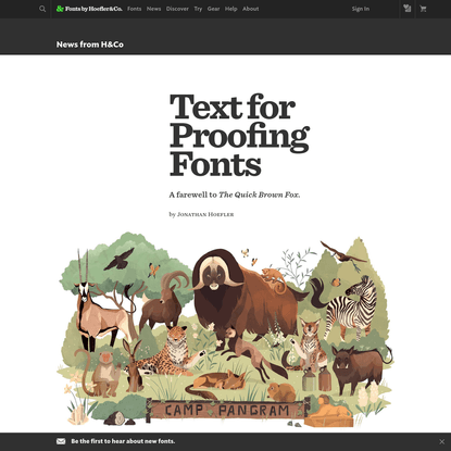 Text for Proofing Fonts | Fonts by Hoefler&amp;Co.