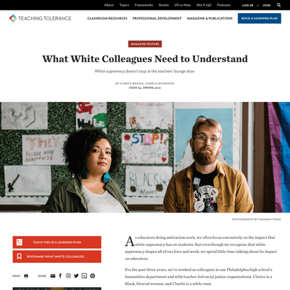 What White Colleagues Need to Understand