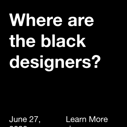 Where are the black designers?