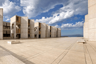 Salk Institute (Louis Kahn)-concrete building