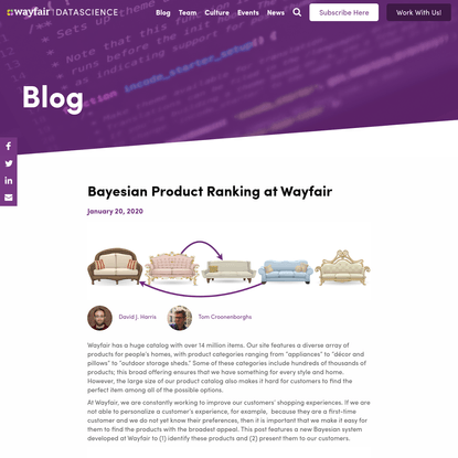 Bayesian Product Ranking at Wayfair | Wayfair