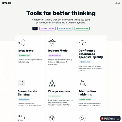 Tools for better thinking