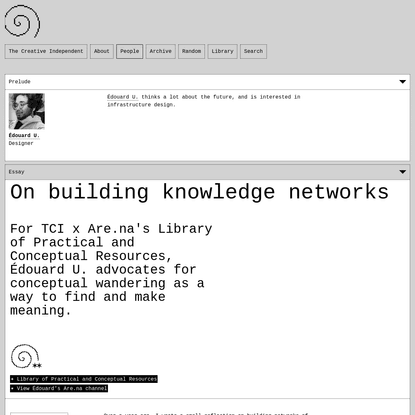 On building knowledge networks