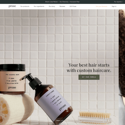 Fresh &amp; Personalized Hair care - Prose