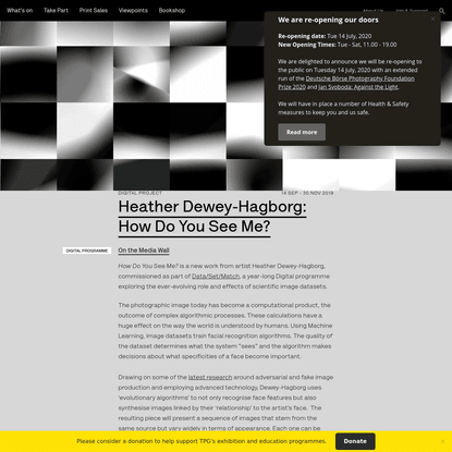 Heather Dewey-Hagborg - How Do You See Me?