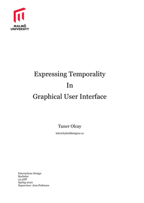 Expressing Temporality In Graphical User Interface
