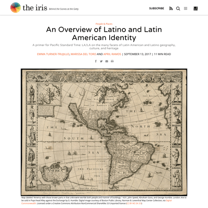 An Overview of Latino and Latin American Identity