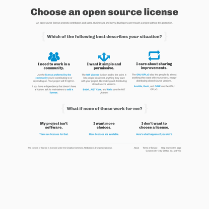 Choose an open source license
