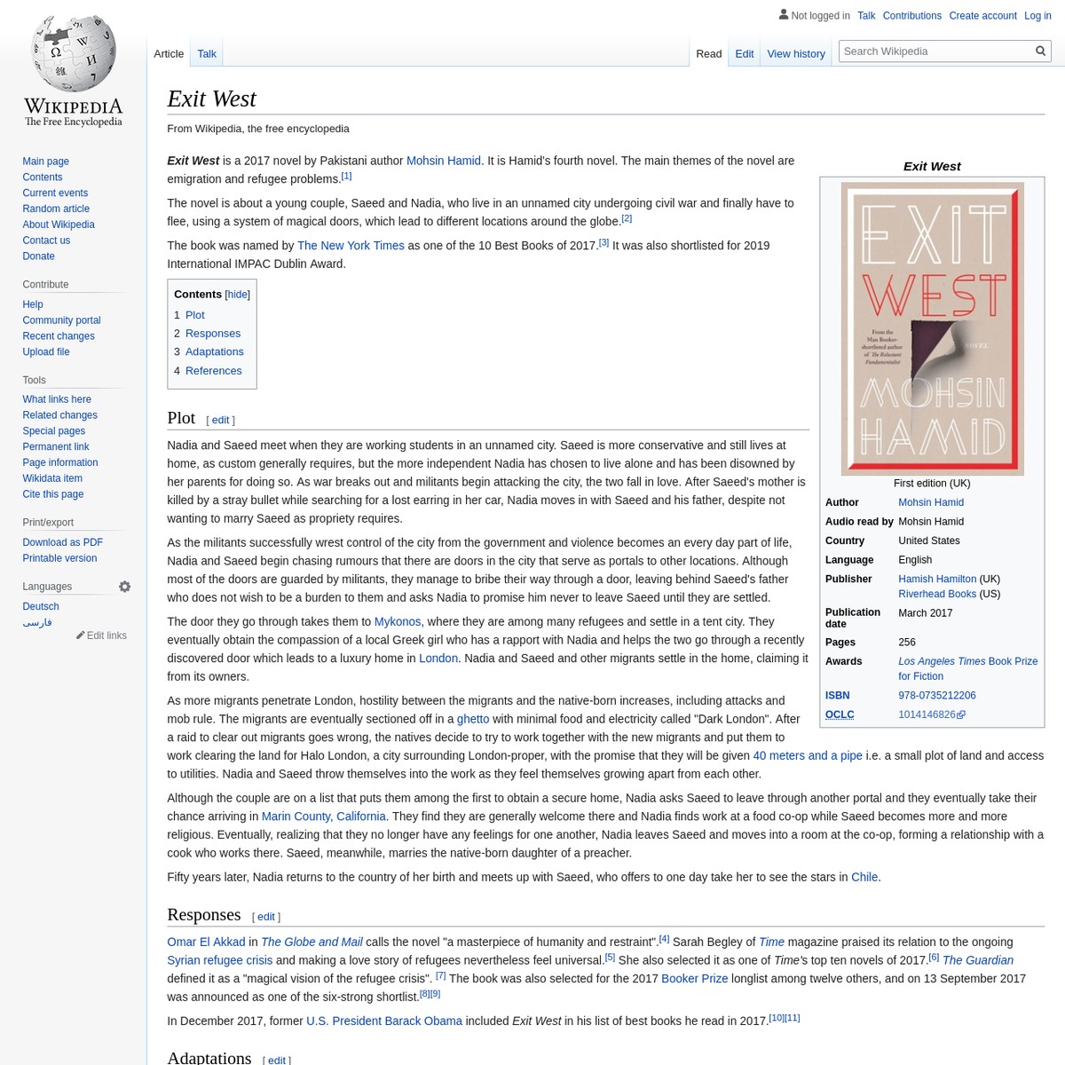 Exit West — Are.na