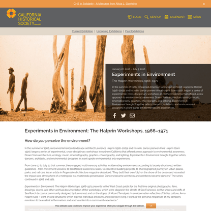 Experiments in Environment: The Halprin Workshops, 1966-1971 - California Historical Society
