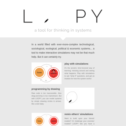LOOPY: a tool for thinking in systems