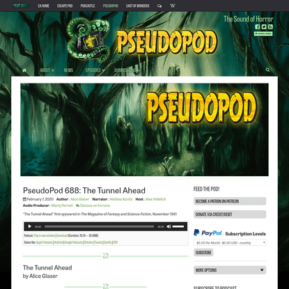 PseudoPod 688: The Tunnel Ahead - PseudoPod