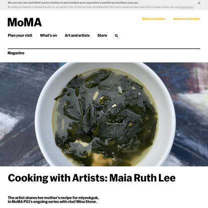 Cooking with Artists: Maia Ruth Lee | Magazine | MoMA