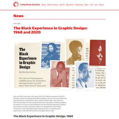 The Black Experience in Graphic Design: 1968 and 2020