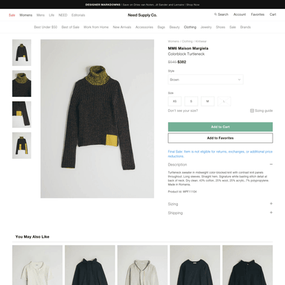MM6 Maison Margiela Colorblock Turtleneck