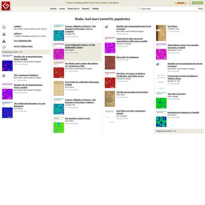 Books: karl marx (sorted by popularity)