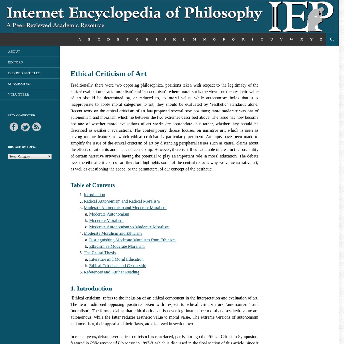 Internet Encyclopedia Of Philosophy — Are.na