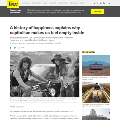 A history of happiness explains why capitalism makes us feel empty inside