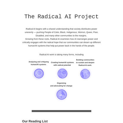 The Radical AI Project