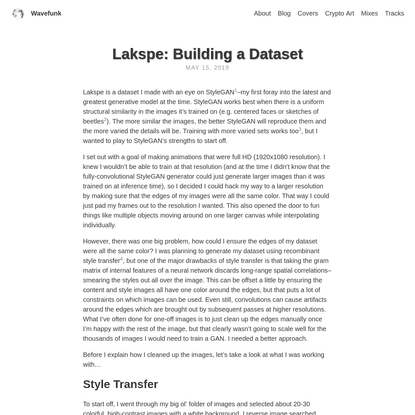 Lakspe: Building a Dataset