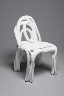 Sofia Lagerkvist, 2005, materialised sketch of a round back chair