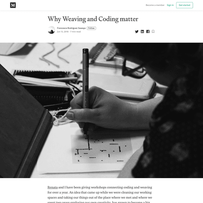 Why Weaving and Coding matter