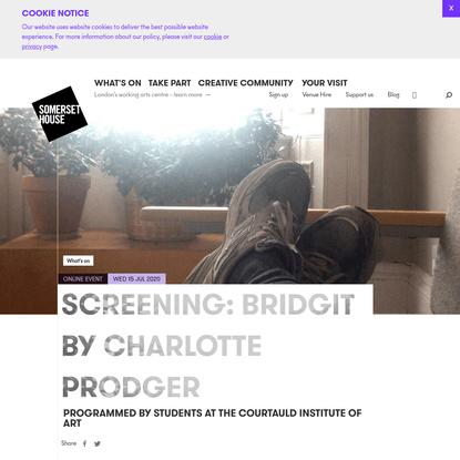 Screening: BRIDGIT by Charlotte Prodger