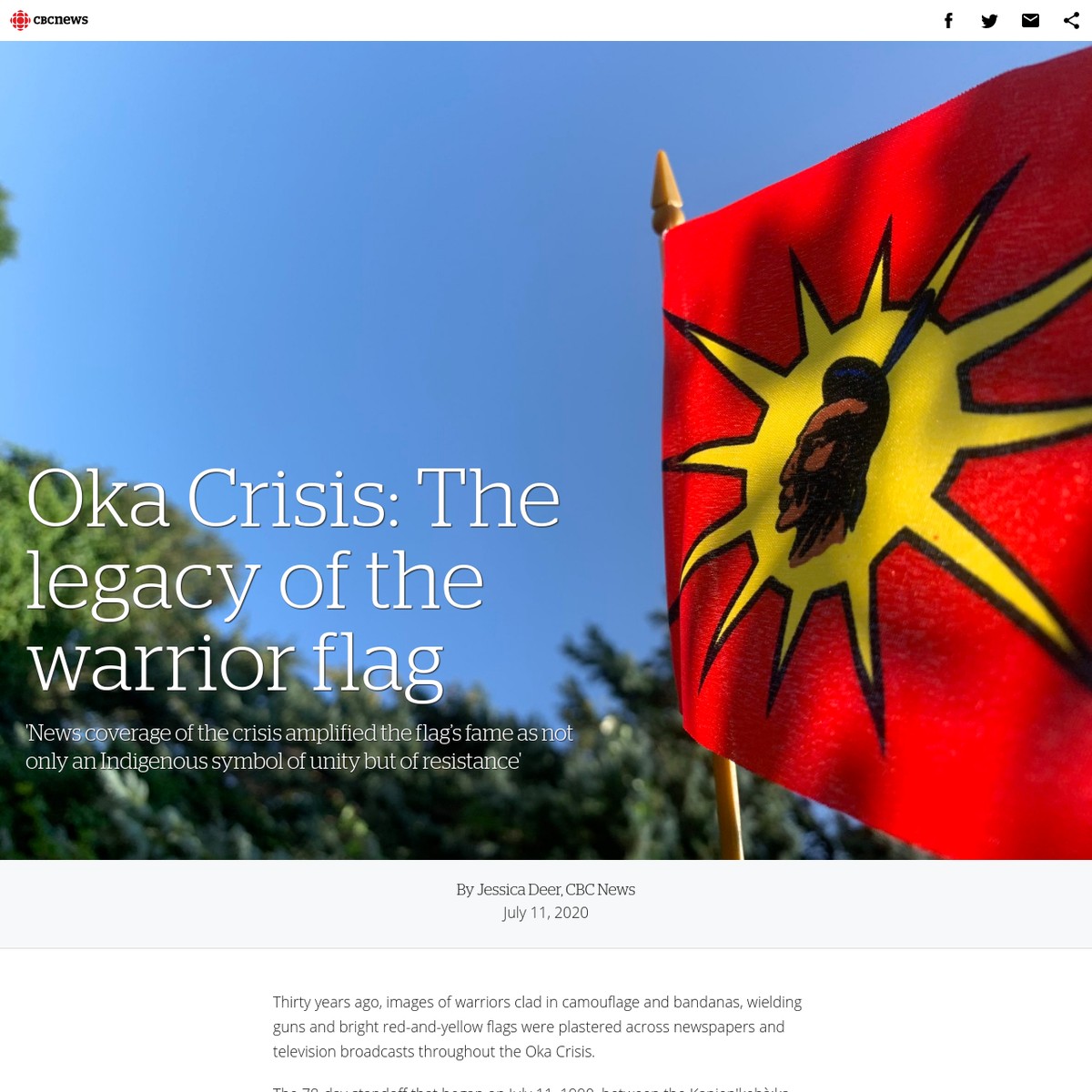 Oka Crisis 30 years later The legacy of the warrior flag — Are.na