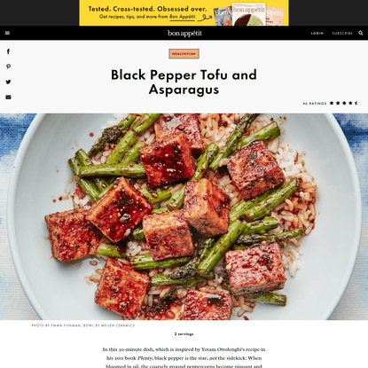 Black Pepper Tofu and Asparagus Recipe