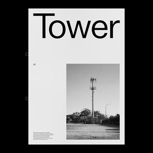 Tower. Second edition of the communication tower project. WIP. Soft cover, black and white version. - - #graphicdesign #desi...
