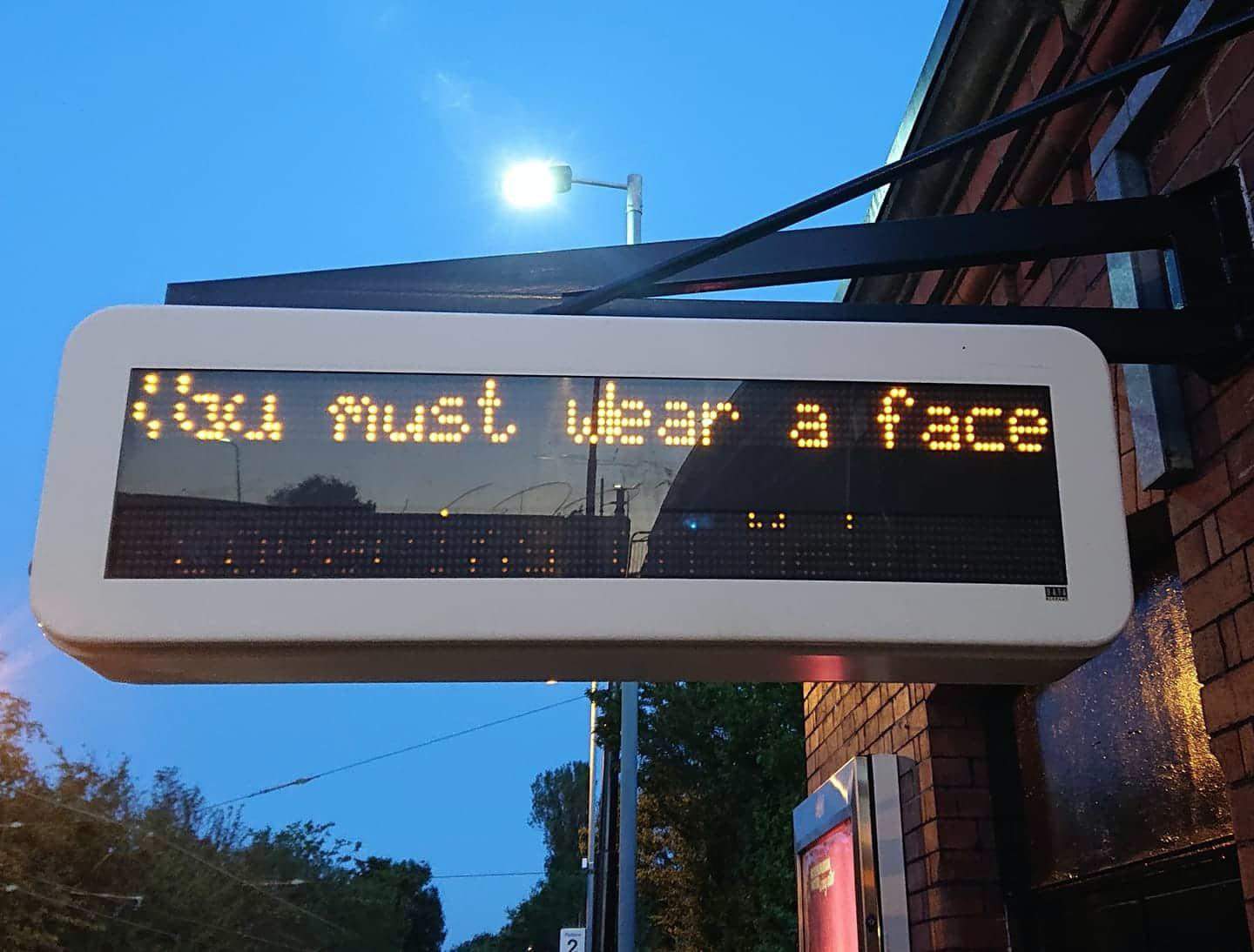 you must wear a face
