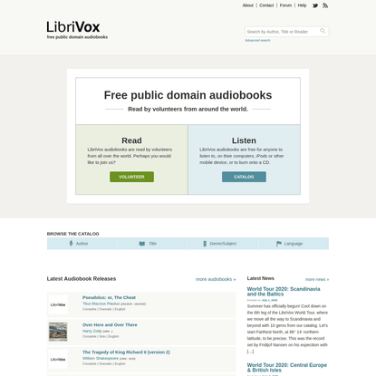 LibriVox | free public domain audiobooks