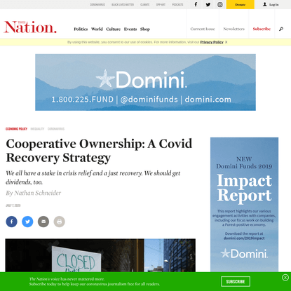 Cooperative Ownership: A Covid Recovery Strategy