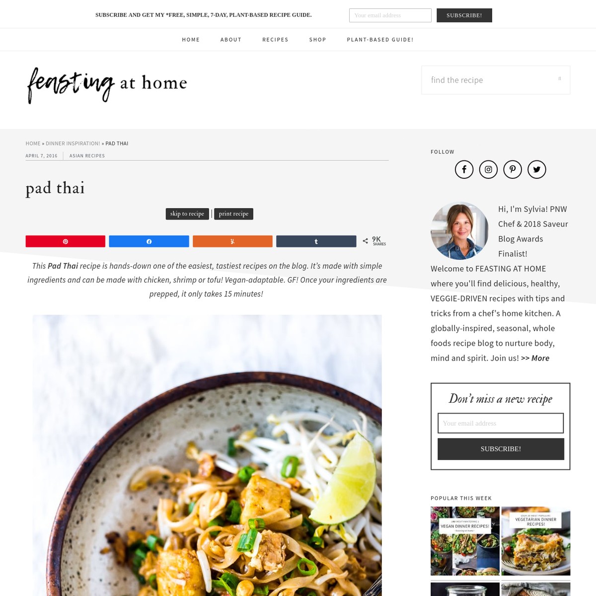 BEST-EVER Pad Thai Recipe! | Feasting at Home — Are.na