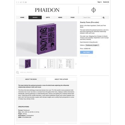 Snacky Tunes (Pre-order) | Food &amp; Cookery | Phaidon Store