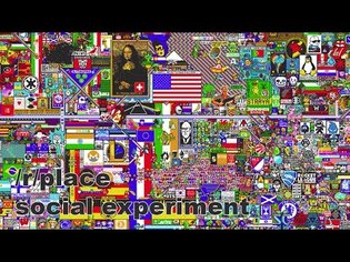 Reddit Place (/r/place) - FULL 72h (90fps) TIMELAPSE