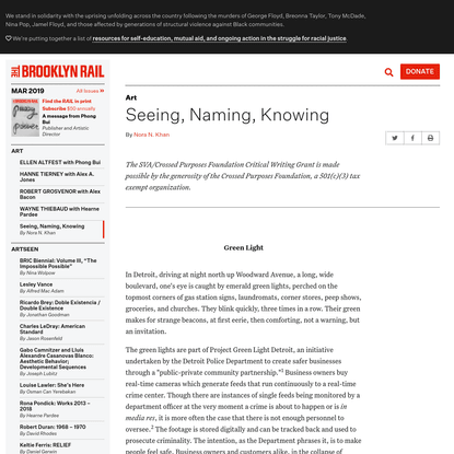 Week 1: The Machine Eye — Seeing, Naming, Knowing by Nora Khan